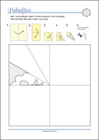 Pahuljica od papira za djecu Papirnata pahuljica - Predložak za ispis i izrezivanje