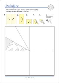 Pahuljica od papira za djecu Papirnata pahuljica - Predložak za ispis i izrezivanje