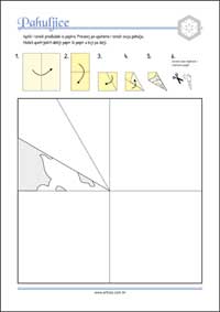 Pahuljica od papira za djecu Papirnata pahuljica - Predložak za ispis i izrezivanje