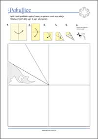 Pahuljica od papira za djecu Papirnata pahuljica - Predložak za ispis i izrezivanje