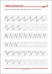 Vježbe grafomotorike, Predlošci za početno pisanje, uvježbavanje percepcije i koordinacije oko-ruka