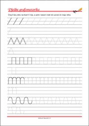 Vježbe grafomotorike, Predlošci za početno pisanje, uvježbavanje percepcije i koordinacije oko-ruka