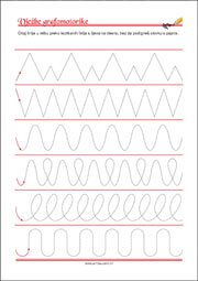 Vježbe grafomotorike, Predlošci za početno pisanje, uvježbavanje percepcije i koordinacije oko-ruka
