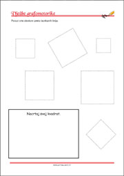 Vježbe grafomotorike, Predlošci za početno pisanje, uvježbavanje percepcije i koordinacije oko-ruka