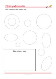 Vježbe grafomotorike, Predlošci za početno pisanje, uvježbavanje percepcije i koordinacije oko-ruka