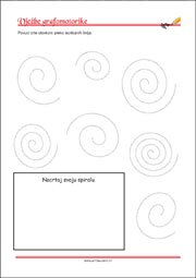 Vježbe grafomotorike, Predlošci za početno pisanje, uvježbavanje percepcije i koordinacije oko-ruka