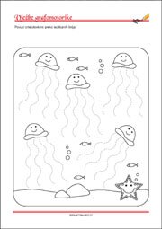 Vježbe grafomotorike, Predlošci za početno pisanje, uvježbavanje percepcije i koordinacije oko-ruka