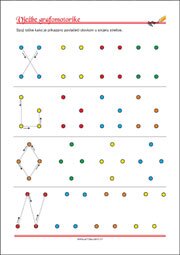 Vježbe grafomotorike, Predlošci za početno pisanje, uvježbavanje percepcije i koordinacije oko-ruka