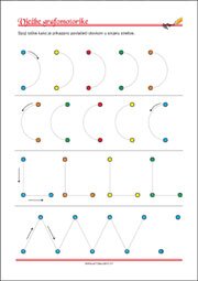 Vježbe grafomotorike, Predlošci za početno pisanje, uvježbavanje percepcije i koordinacije oko-ruka
