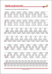 Vježbe grafomotorike, Predlošci za početno pisanje, uvježbavanje percepcije i koordinacije oko-ruka