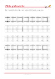 Vježbe grafomotorike, Predlošci za početno pisanje, uvježbavanje percepcije i koordinacije oko-ruka