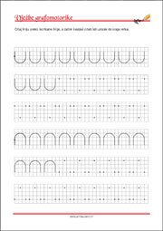 Vježbe grafomotorike, Predlošci za početno pisanje, uvježbavanje percepcije i koordinacije oko-ruka