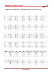 Vježbe grafomotorike, Predlošci za početno pisanje, uvježbavanje percepcije i koordinacije oko-ruka