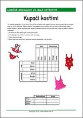 Kupaći kostimi - Logička mozgalica za djecu Logička mozgalica za djecu s rješenjem - Integram PDF listić za ispis
