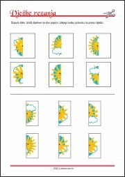 Vježbe rezanja - razvoj fine i grube motorike kod djece, te koordinacije oko-ruka