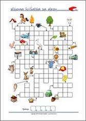 Besplatna slikovna križaljka za djecu - Ispiši listić