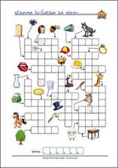 Besplatna slikovna križaljka za djecu - Ispiši listić