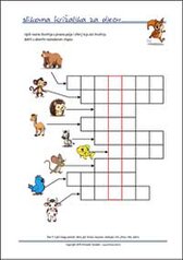 Besplatna slikovna križaljka za djecu - Ispiši listić