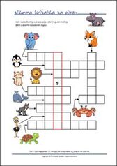 Besplatna slikovna križaljka za djecu - Ispiši listić