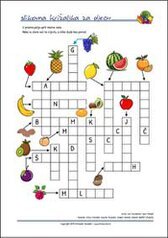 Besplatna slikovna križaljka za djecu - Ispiši listić