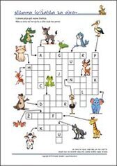 Besplatna slikovna križaljka za djecu - Ispiši listić