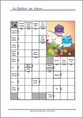 Besplatna  križaljka za djecu - Ispiši listić