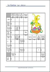 Besplatna  križaljka za djecu - Ispiši listić