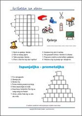 Besplatna križaljka i premetaljka za djecu - Ispiši listić