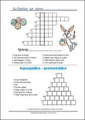 Besplatna križaljka i premetaljka za djecu - Ispiši listić