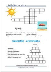 Besplatna križaljka i premetaljka za djecu - Ispiši listić