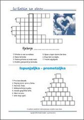 Besplatna križaljka i premetaljka za djecu - Ispiši listić