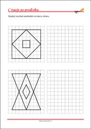 Crtanje prema predlošku - uvježbavanje grafomotorike, percepcije i koordinacije oko-ruka