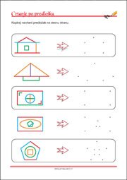 Crtanje prema predlošku - uvježbavanje grafomotorike, percepcije i koordinacije oko-ruka