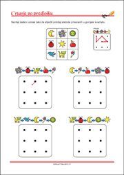 Crtanje prema predlošku - uvježbavanje grafomotorike, percepcije i koordinacije oko-ruka