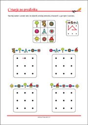 Crtanje prema predlošku - uvježbavanje grafomotorike, percepcije i koordinacije oko-ruka