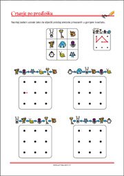 Crtanje prema predlošku - uvježbavanje grafomotorike, percepcije i koordinacije oko-ruka