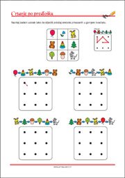 Crtanje prema predlošku - uvježbavanje grafomotorike, percepcije i koordinacije oko-ruka