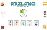 Razlomci - online vježba za učenje razlomaka