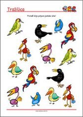 Pronađi dvije iste slike - radni listići za percepciju i koncentraciju za djecu