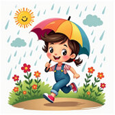 Online blok slagalica za djecu Kišni dan - Besplatne Online Blok Puzzle za djecu