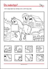 Pronađi dio koji nedostaje na slici! - radni listići za percepciju i koncentraciju za djecu