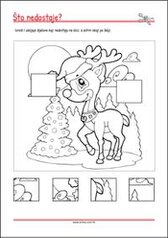 Pronađi dio koji nedostaje na slici! - radni listići za percepciju i koncentraciju za djecu