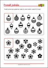 Pronađi jednake slike! - radni listići za percepciju i koncentraciju za djecu