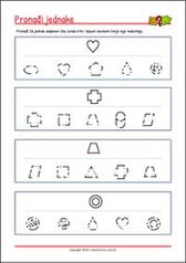 Pronađi jednake slike! - radni listići za percepciju i koncentraciju za djecu