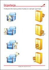 Orijentacija - Prijedlozi - radni listići za percepciju i koncentraciju za djecu