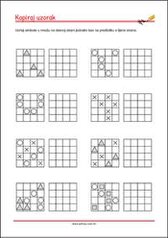 Prepoznaj i kopiraj uzorak - radni listići za percepciju i koncentraciju za djecu