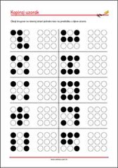 Prepoznaj i kopiraj uzorak - radni listići za percepciju i koncentraciju za djecu