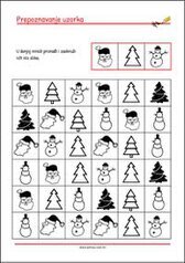 Pronađi isti niz u mreži - radni listići za percepciju i koncentraciju za djecu