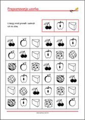 Pronađi isti niz u mreži - radni listići za percepciju i koncentraciju za djecu