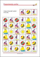 Pronađi isti niz u mreži - radni listići za percepciju i koncentraciju za djecu